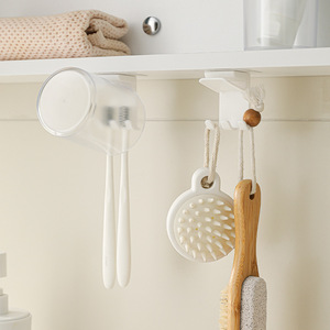 Support mural pour brosses à dents sous l'armoire, double drainage inversé, gain de place pour rangement sous miroir - Product Image 4