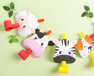 誕生日パーティー子供ドラゴンホイッスルかわいいカラフルなトランペット軽量プラスチック + 紙JAXY - Product Image 3