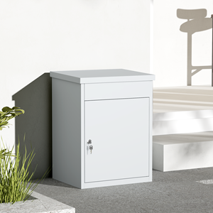 Rustproof Outdoor Secure Parcel Mailbox <strong>White</strong> Powder Coating Metal <strong>Letterboxes</strong> for Posts Steel Material - Product Image 4