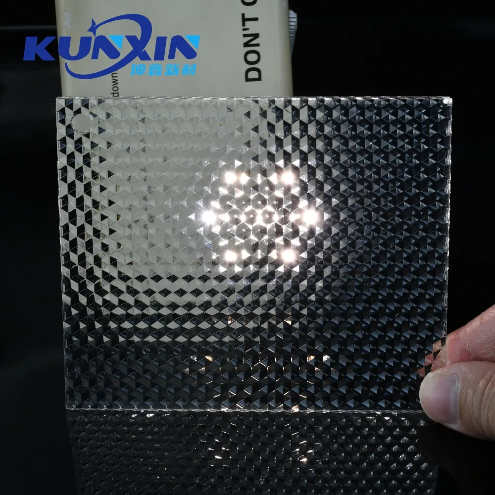 Kunxin Cuttable Texture semitrasparente antiriflesso UGR<19 foglio diffusore Led prismatico