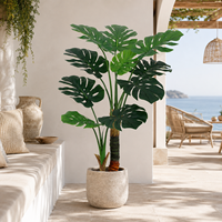 Arbre artificiel Monstera en PE de 120 cm, aspect naturel, vente en gros, durable, écologique, résistant aux UV, pour anniversaire et aménagement paysager