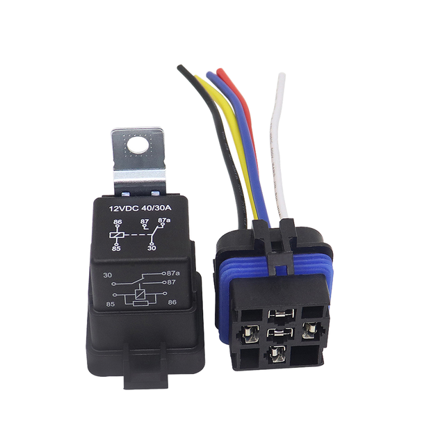 DC 12V 40A Universal Car Vehicle Waterproof Sealed Integrated Relay Kit & Base (5-Pin Relay)