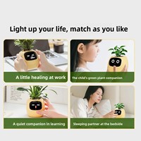 Pot de fleurs intelligent avec capteur, écran OLED, alimentation par batterie/USB, contrôlé via l'application Tuya, doté de fonctions émotionnelles interactives