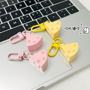<b>Cute</b> Cheese Keychain Creative Resin Pendant <b>Keyring</b> for Bag Backpack Decorative Accessories - Product Image 1