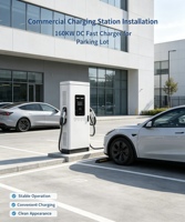 Stasiun Pengisian Daya Kendaraan Listrik (EV) DC GB CCS2 160kW Baru, Terpasang di Lantai, Input 380V, Warna Putih
