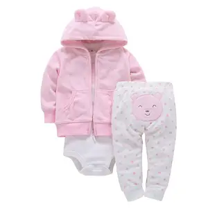 Shops Selling Wholesale Designer Baby Clothes Hooded Coat and Romper Underwear Set 0-24 Month In Dubai