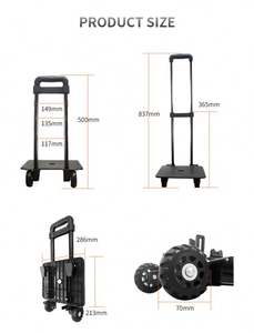รถเข็น Tianyu T717A-2 แบบ 2 ล้อ ปรับความสูงได้ กันน้ำ เป็นมิตรกับสิ่งแวดล้อม โครงโลหะ น้ำหนักเบา พกพาสะดวก พร้อมที่จับแบบดึง - Product Image 6