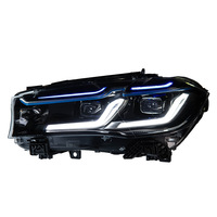 Ensemble de phares projecteurs Bi-LED pour BMW X5 F15 2014-2018 avec feux de jour bleus (DRL) 4 faisceaux faibles et 2 faisceaux longs, bus CAN, Plug and Play, pièces automobiles