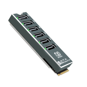 M2 <span class=keywords><strong>M</strong></span>-EKY PCIE3.0 ke SATA 6G 6 Port NAS Qunhui ekspansi Hard Disk ASM1166,<span class=keywords><strong>M</strong></span>.2NVMe ke SATA3.0 - Product Image 5