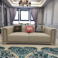 Ensemble de canapés européens modernes en cuir blanc Mobilier de loisirs pour le salon et la salle à manger Bobthegoodfella