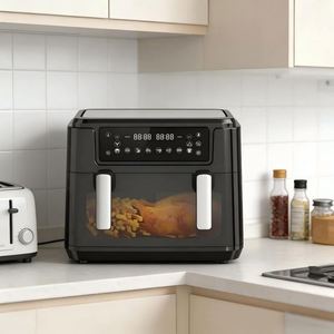 Friteuse à air électrique numérique carrée 10L en plastique, sans huile, four de cuisson classique, économe en énergie, cuisson rapide, pour usage domestique et hôtelier, de fabrication allemande - Product Image 5