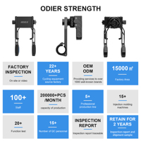 China Menyediakan ODIER Universal Bicycle 1s Lock & Release Handlebar 2-in-1 Aluminium Alloy Anti-shock Bike Mobile Phone Holder