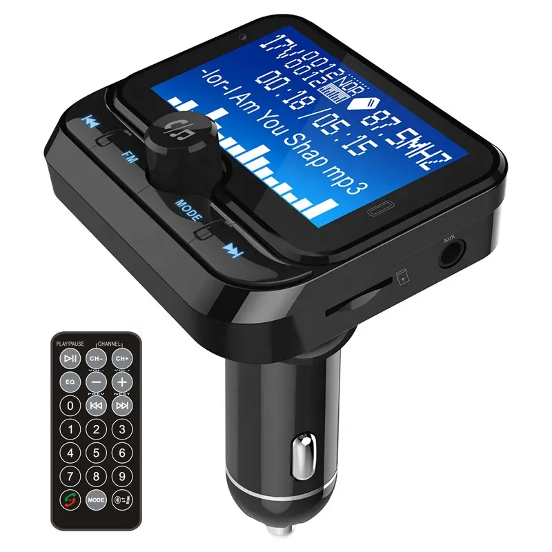 2024 동향 Exontek 최고 판매자 MP3 음악 플레이어 BC32 핸즈프리 자동차 키트 USB 자동차 충전기 FM 자동차 어댑터 1.8 "LCD 디스플레이