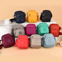 Tas Selempang Wanita Kecil Anti Air Bahan Nylon Resleting Warna-warni Harga Terjangkau LOGO Custom Produsen BOBO Fashion