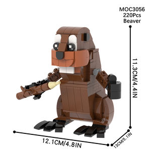 MOOXI <span class=keywords><strong>Jeu</strong></span> MOC3056 220Pcs Beaver DIY Building Block Jouets Éducatifs Enfants - Product Image 2