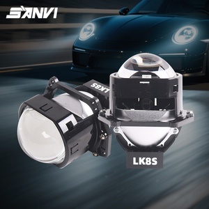 LK8S Square Model Dual Reflector Cup Design Biled <b>Projector</b> Lens 3 Inch 60w Car Retrofit <b>Light</b> Bi Led <b>Projector</b> Lens - Product Image 1