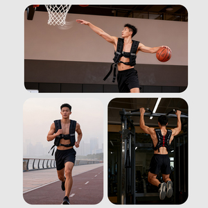 سترة تدريب محمولة من النيوبرين مثقلة بالفولاذ، متينة ومقاومة للماء، مع شريط عاكس وتصميم جيوب وأحزمة كتف سميكة - Product Image 4