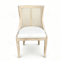 Chaises Offre Spéciale en bois massif de restaurant de café d'hôtel de style rustique de chaise de mariage en bois de dos de rotin pour des événements