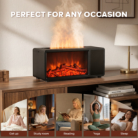 Humidificateur de cheminée 3D L17 avec haut-parleur Bluetooth, diffuseur d'huiles essentielles ultrasonique, USB 5V, décoration d'intérieur, ambiance flamme