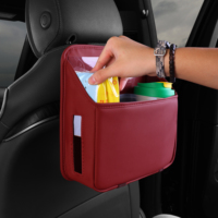 Organisateur de siège arrière de voiture en cuir YECAI, support de rangement suspendu réglable pour téléphones, collations, essentiels de voyage
