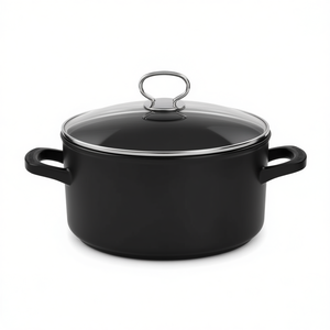 Olla para Carne Brillante de 24 cm con Tapa de Vidrio para Cocinar y Estofar - Product Image 2