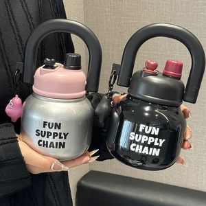 Fun Supply Chain Stainless Steel Water <b>Bottle</b> 316L Insulated Large Capacity With Handle And Straw For Kids Students - Product Image 2