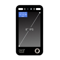 Terminal de Asistencia Biométrica WiFi SDK de 8 Pulgadas con Visión Nocturna, Reconocimiento Facial, Control de Acceso, Registro de Tiempo y Reinicio en la Nube para Telegram