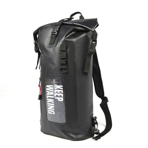 Sac à dos étanche à enroulement pour sports de plein air en tissu maillé PVC robuste avec séparation humide/sèche pour cyclisme et camping - Product Image 1