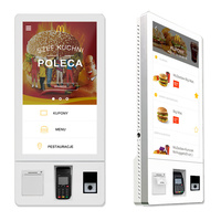 Ordinateur POS mural Sinmar 21,5 24 32 pouces, PC tout-en-un, terminal de commande et de paiement en libre-service avec imprimante intégrée