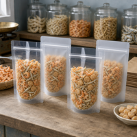 Sachet Doypack Résistant à l'Humidité Transparent Dépoli avec Fermeture Zip Refermable de Qualité Alimentaire à Encoche de Déchirement pour Fruits de Mer Séchés
