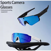 Lunettes de soleil intelligentes V06 pour le sport en plein air avec caméra, interaction vocale IA, appels, musique, vidéo et enregistrement photo