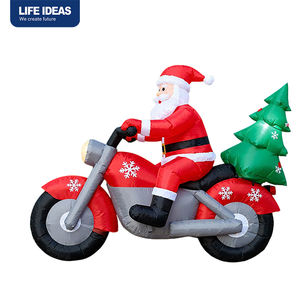 Santa Claus Inflable Luminoso de Poliéster Estilo Motorizado de 7.8 pies con LED Integrado para Decoración Navideña de Jardín, Patio y Fiestas al Aire Libre - Product Image 1