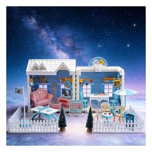 Casa de Muñecas Pet Palace con Ascensor y Tobogán para Mascotas, Cama para Casa de Muñecas - Product Image 6