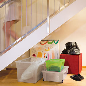 Contenitore Trasparente XXL 59x39x18.5h con Ruote per Organizzazione Domestica - Product Image 2