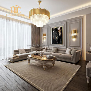 Canapé d'angle moderne en tissu velours, style nordique, grand format, modulaire, pour salon d'appartement - Product Image 4