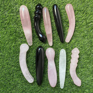 Cristallo naturale quarzo Dildo bianco turchese lucido bastone curativo cristallo massaggio bastone giocattolo del sesso Yoni bacchetta - Product Image 2