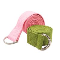 Sangle de yoga personnalisée de haute qualité avec anneau en D, en coton biologique, durable pour la gym et le fitness, idéale pour l'exercice et le yoga.