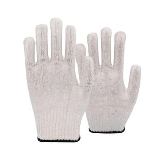 CVC Ivory Yarn Gloves 7G Medium Weight Knitted Wrist Silicone Free Reusable Anti-Chemical <b>Powder</b>-Free Safety Gloves for General - Product Image 5