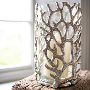 Coral Aluminum <b>Hurricane</b> <b>Lantern</b> - Product Image 1