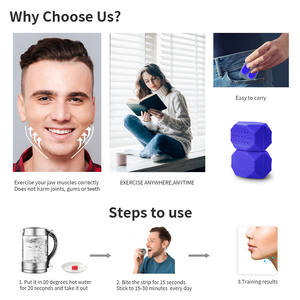 Portable Define Jawline <b>Facial</b> Exercise Chew Tool Face Fitness Jaw Exercise Ball Silicone Jaw <b>Exerciser</b> - Product Image 5