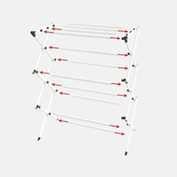 SANIPRO Balcon Portable Métal et Plastique Robuste Pliant Sèche-Vêtements Cintre À Linge, Séchoir À Air Pour Serviette À Vêtements
