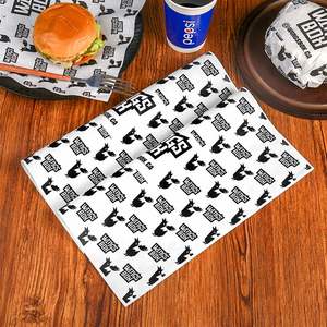 Custom Printed Eco-Friendly Biodegradable Waterproof Greaseproof Food Grade <b>Wrapping</b> <b>Paper</b> for Sandwich <b>Burger</b> Burrito Packaging - Product Image 5