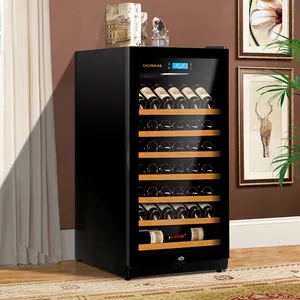 自立型のワインクーラーキャビネット Suppliers-赤ワインとシャンパン白ワイン用のプレミアムコンプレッサーワインクーラー