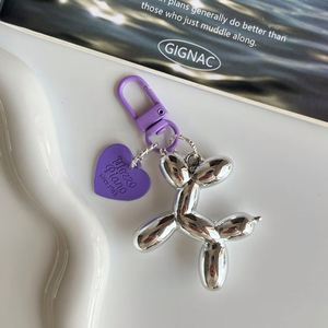 Wholesale 3D Balloon Dog <b>Key</b> <b>Ring</b> for Car <b>Keys</b> Mobile Phone Accessories Fashion Heart-shaped <b>Key</b> <b>Ring</b> - Product Image 6