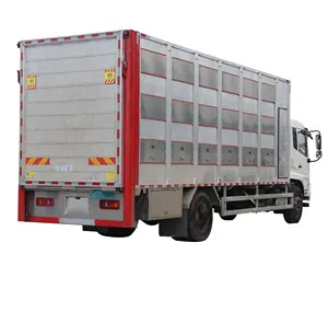 brand new pig farm used heavy duty 3 layers 4 layers 1200 live piglets transport van truck for sale