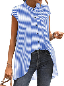 <span class=keywords><strong>Camisa</strong></span> de <span class=keywords><strong>Mujer</strong></span> de Manga Corta, Estilo Dos Piezas, Nueva Moda de Verano, Venta al Por Mayor de Boutique - Product Image 2