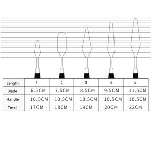 5 قطع مكشطة الطلاء مزيج سكاكين لوحة الفن الاكريليك النفط الغواش مجموعة مكشطة الرسم - Product Image 3
