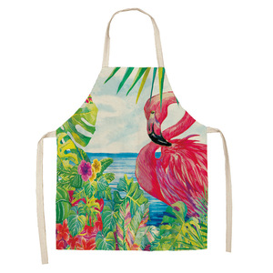 Nhiệt đới lá Flamingo in Tạp dề cho trẻ em và người lớn lanh Tạp dề nấu nướng sơn mặc 22 màu sắc - Product Image 3