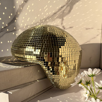 Décoration de miroir disco transfrontalière, boule en verre faite à la main pour mariages, fêtes, et événements de bienvenue