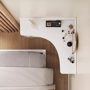 Table de toilette d'angle ultra-fine de 18 cm, petite table d'angle, table de toilette d'angle intégrée moderne et simple pour chambre à coucher - Product Image 5